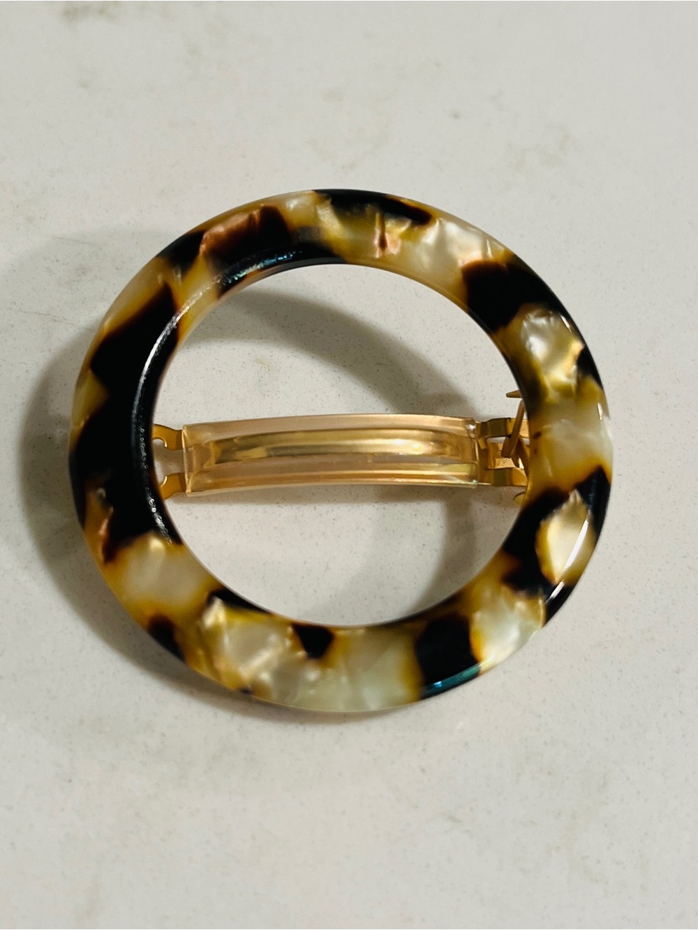 J. Crew Round Tortoise Barrette Clip